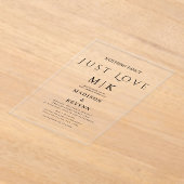 何ファンシーも愛し結婚ない アクリル招待状 (レイダウン)