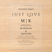 何ファンシーも愛し結婚ない アクリル招待状 (正面)