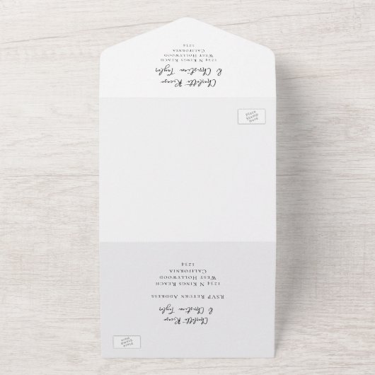 何ファンシーも愛し結婚ない オールインワン招待状 (外側)