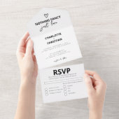 何ファンシーも愛し結婚ない オールインワン招待状 (貼ってはがせる)