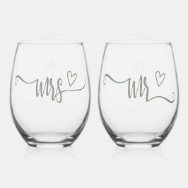 何ファンシーも愛し結婚ない ステムなしワイングラス