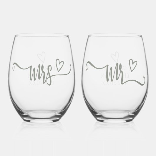 何ファンシーも愛し結婚ない ステムなしワイングラス (正面)