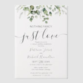 何ファンシーも愛し結婚ない ベラム紙招待状 (正面)