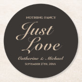 何ファンシーも愛し結婚ない ラウンドペーパーコースター (正面)