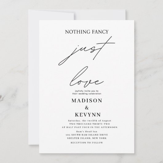 何ファンシーも愛し結婚ない 招待状 (正面)