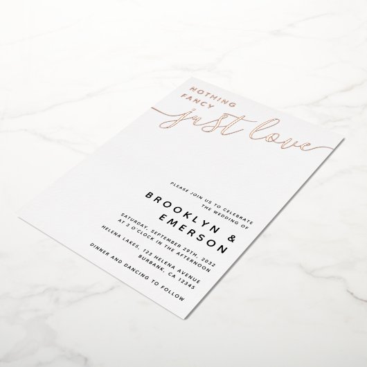 何ファンシーも愛し結婚ない 箔招待状 (回転した状態)