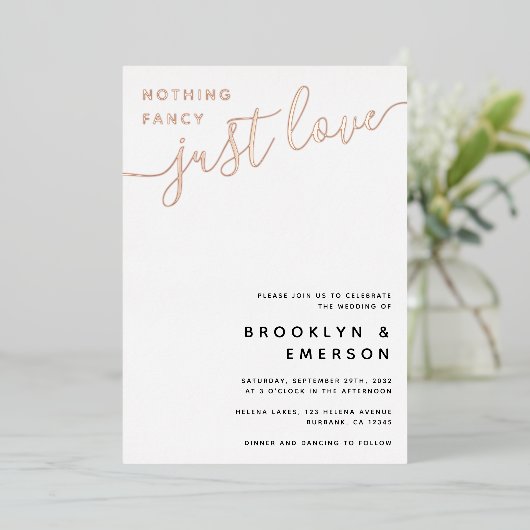 何ファンシーも愛し結婚ない 箔招待状 (立ち正面)