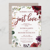 何ファンシーも愛のクリー結婚ムのア素朴イート 招待状 (正面/裏面)