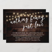 何ファンシーも愛のディナ素朴結婚ー 招待状 (正面/裏面)