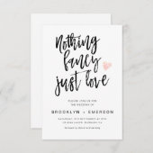 何ファンシーも愛の手がレタリングさ結婚れた 招待状 (正面/裏面)