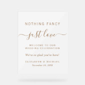 何ファンシーも愛の歓迎結婚霜なし アクリルサイン (正面)