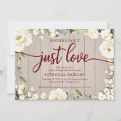 何ファンシーも愛の白い結婚フローラ 招待状 (正面)