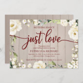 何ファンシーも愛の白い結婚フローラ 招待状 (正面/裏面)