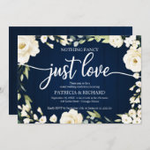 何ファンシーも愛の白い結婚フローラ 招待状 (正面/裏面)