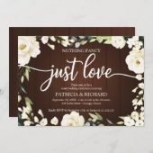 何ファンシーも愛の白い結婚フローラ 招待状 (正面/裏面)