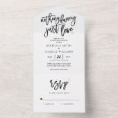 何ファンシーも愛カジュアルす結婚るお祝い オールインワン招待状 (内側)