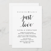 何ファンシーも愛、黒、駆け落ちパーティー 招待状 (正面/裏面)