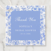 何フランスのか青いブライダルシャワーありがとう フェイバータグ (正面)