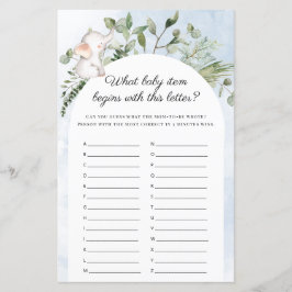 何ベビーアイテム象ブルーベビーシャワーゲーム