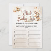 何ベビーアイテムALPHABET赤ちゃんシャワーゲームかわいいクマ 招待状 (正面)