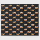 何マイルも超えるモダンミニマルブラックモチベーション ラッピングペーパー (フラット)