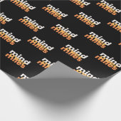 何マイルも超えるモダンミニマルブラックモチベーション ラッピングペーパー (角)