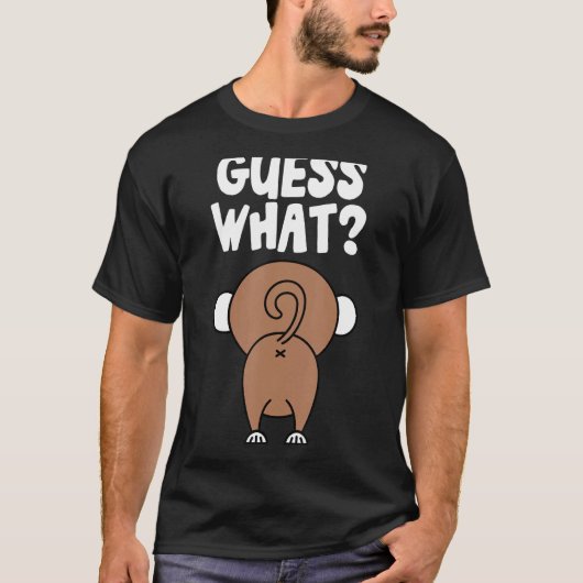 何モンキーお尻モンキーのお尻モンキージョーク Tシャツ (正面)
