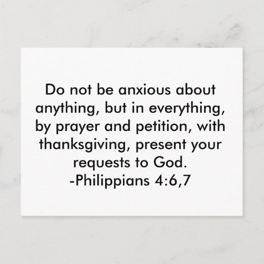 何事にも不安を抱えることなく、しかしあらゆることに... ポストカード (正面)