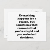 何事も理由があって起こる ポストカード (正面/裏面)