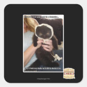 何人かのゴミ箱に スクエアシール (正面)