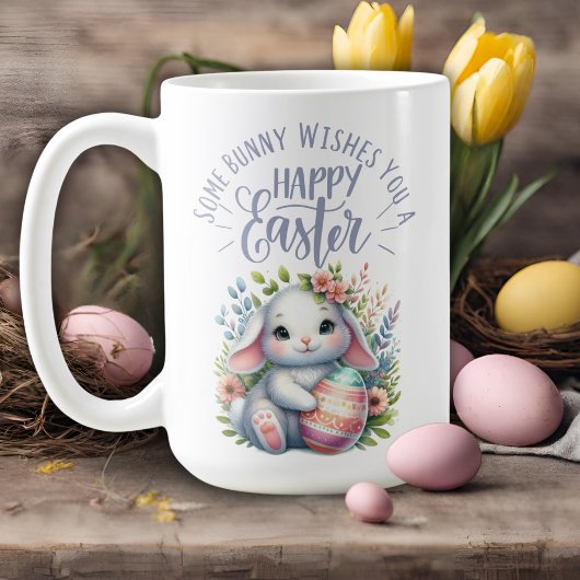 何人かのバニーがあなたに愛らしいハッピーイースターを願う コーヒーマグカップ