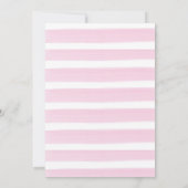 何人かのバニーがピンクの女の子の1歳の誕生日を飾った サンキューカード (裏面)