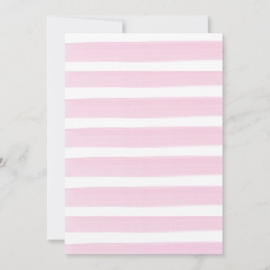 何人かのバニーがピンクの女の子の1歳の誕生日を飾った サンキューカード (裏面)