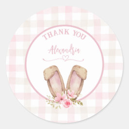 何人かのバニーがピンクの女の子を1つ回している ラウンドシール