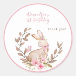 何人かのバニーがピンクの女の子を1つ回している ラウンドシール