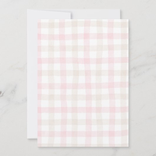 何人かのバニーがピンクの女の子を1つ回している 招待状 (裏面)