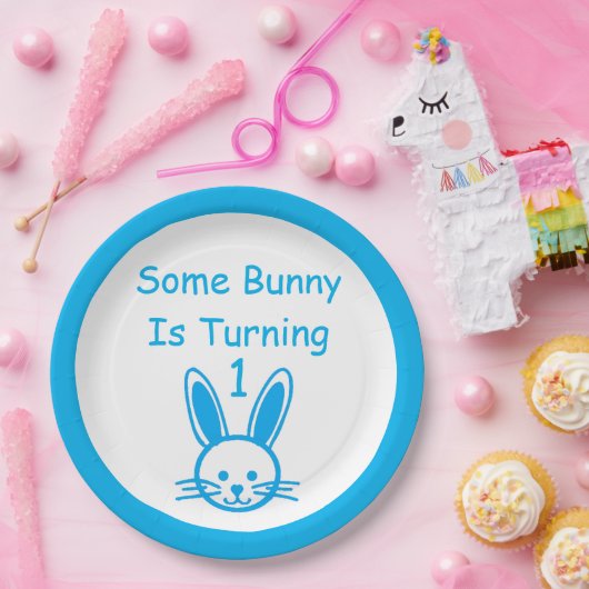 何人かのバニーが一つの誕生日を回している ペーパープレート (パーティー)