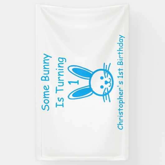 何人かのバニーが一つの誕生日を回している 横断幕 (縦)