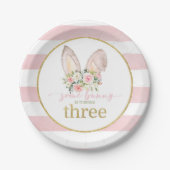 何人かのバニーが三つ曲がっている（バニー・イヤーズ） ペーパープレート (正面)