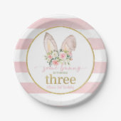 何人かのバニーが三つ耳のを回していカスタムる ペーパープレート (正面)