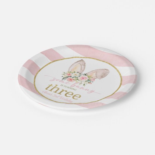 何人かのバニーが三つ耳のを回していカスタムる ペーパープレート (アングル)