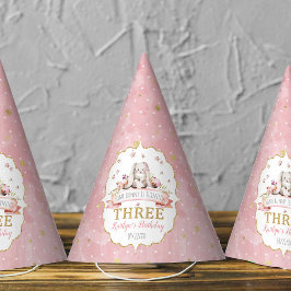 何人かのバニーが3歳の誕生日を迎える パーティーハット