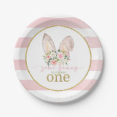 何人かのバニーがONEを回している(バニー・耳) ペーパープレート (正面)