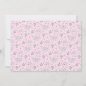 何人かのバニーガールズファースト誕生日写真 招待状 (裏面)