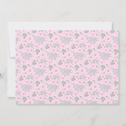 何人かのバニーガールズファースト誕生日写真 招待状 (裏面)