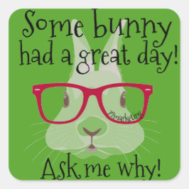 何人かのバニー素晴らしは日学生のステッカーを教え持った スクエアシール