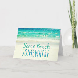 何人かのビーチがどこかの写真カード カード