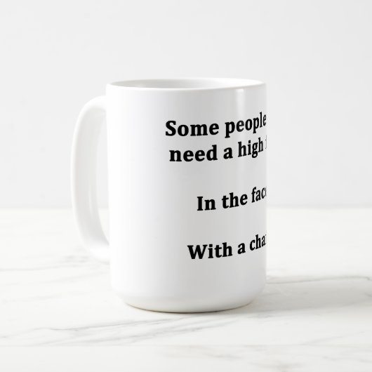 何人かの人々ちょうど高い5つを必要とします コーヒーマグカップ (正面左)