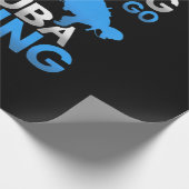 何人かの女の子のように泳ぐ実在女の子はスキューバダイビングに行く ラッピングペーパー (角)