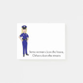 何人かの女性は警官のユーモアをきれいにします ポストイット (正面)